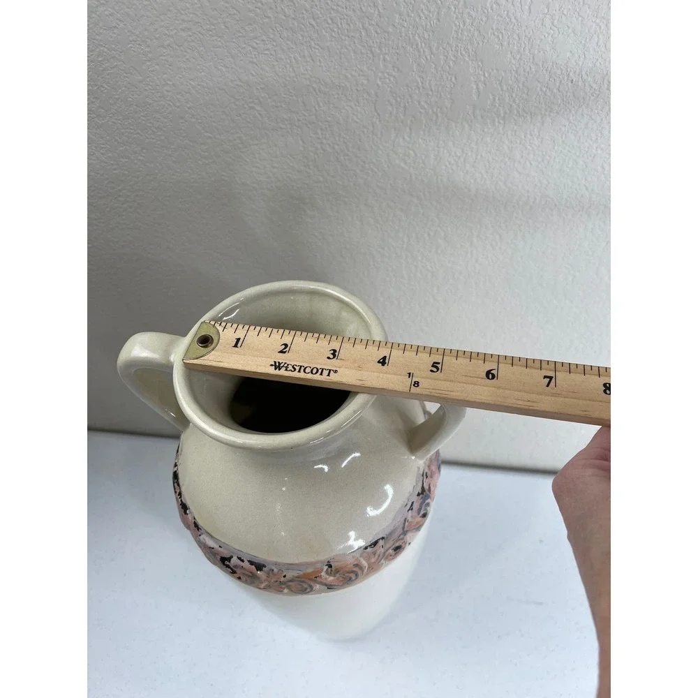 Decorative Vase Cream Tan Artistic Large‎ Classic Classy Vintage
